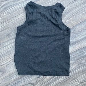 Womens Gray Medium Crop Top